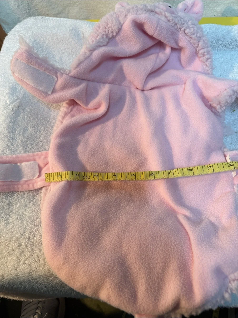 Dog Coat/costume Plush Pink Pig Hooded